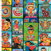 Frida Pop Art Patterned Digital Printed Fabric